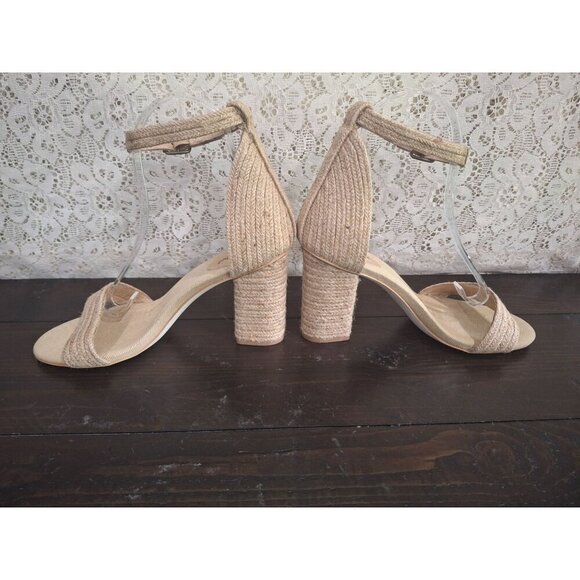 Jeffrey Campbell Rowboat Beige Espadrille Block Heel Sandals Sz. 8.5 NWOB - Picture 2 of 8
